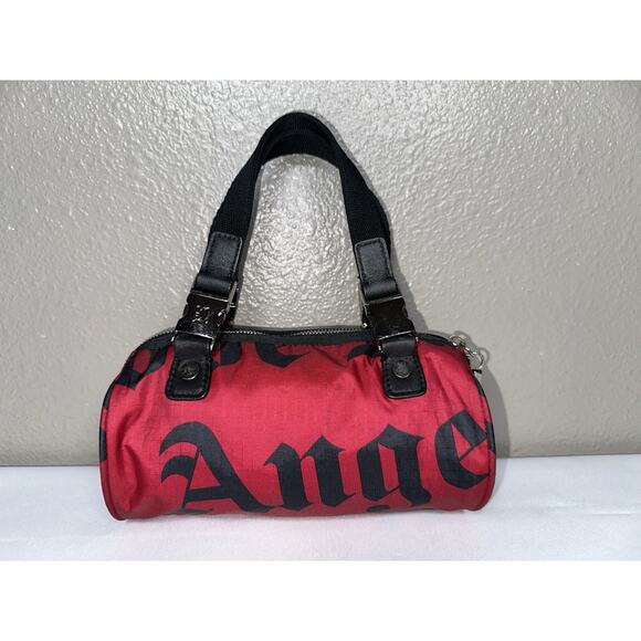 LeSportSac L.A.M.B. Gwen Stefani Y2K Red Small Mini Baby Barrel Bag Angel Demi - Picture 2 of 10